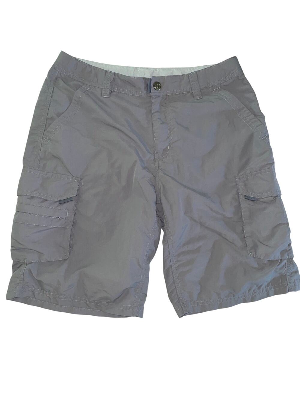 REI Women's Gray Nylon Cargo Hiking Utility Shorts size 6